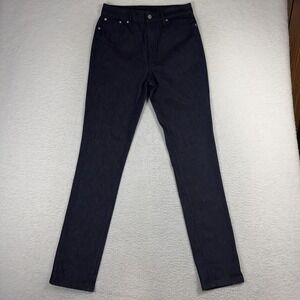OAK NYC Black Skinny Denim Jeans Button Fly Men's Size 30 tag (FITS 29x31) Rare
